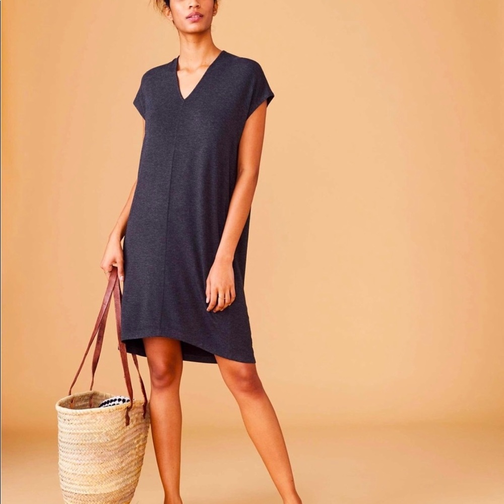 Navy Dolman Sleeve Dress